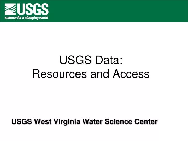 usgs data resources and access