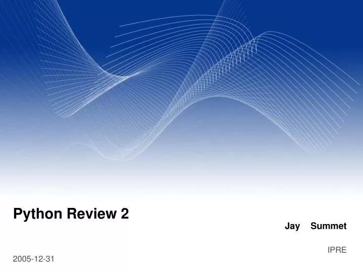 python review 2