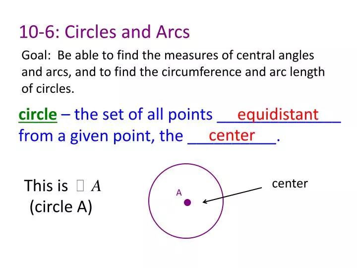 10 6 circles and arcs