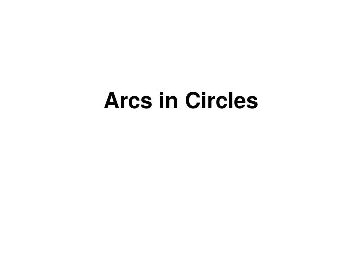 arcs in circles