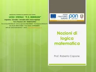 nozioni di logica matematica