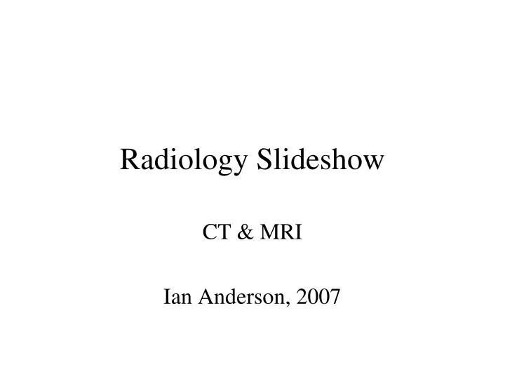 radiology slideshow