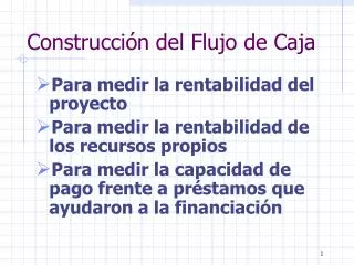 construcci n del flujo de caja
