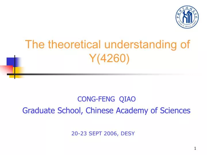 the theoretical understanding of y 4260