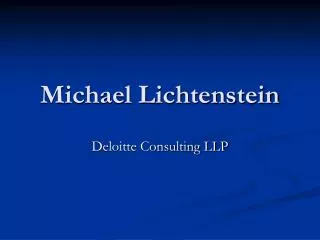 Michael Lichtenstein