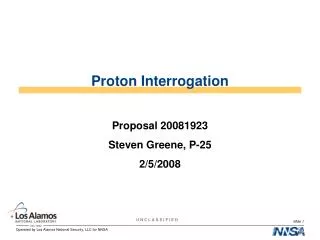 Proton Interrogation