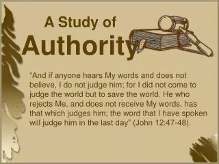A Study of Authority