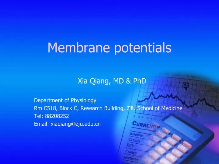 membrane potentials