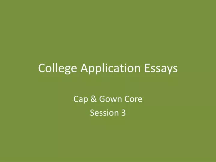 college application essays