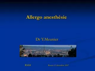 allergo anesth sie