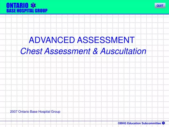 advanced assessment chest assessment auscultation