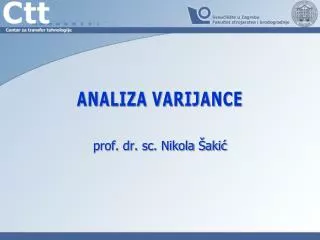 analiza varijance