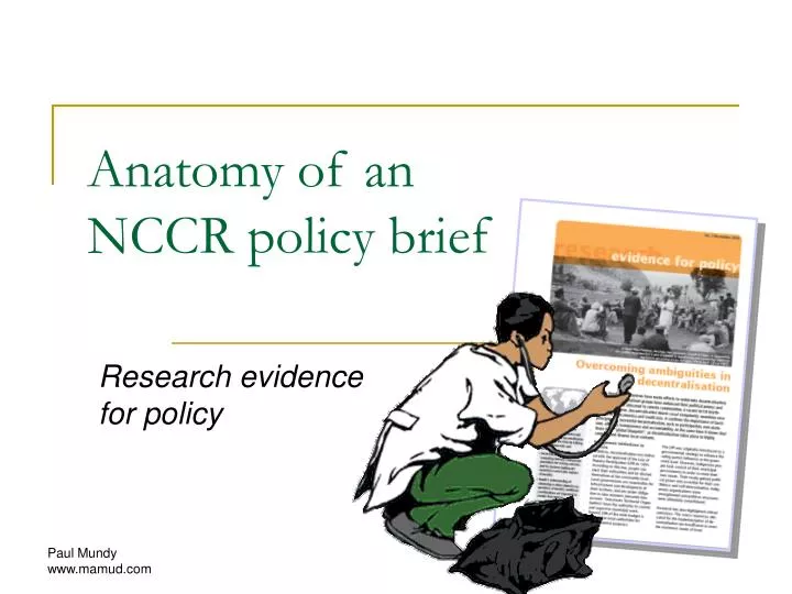 anatomy of an nccr policy brief
