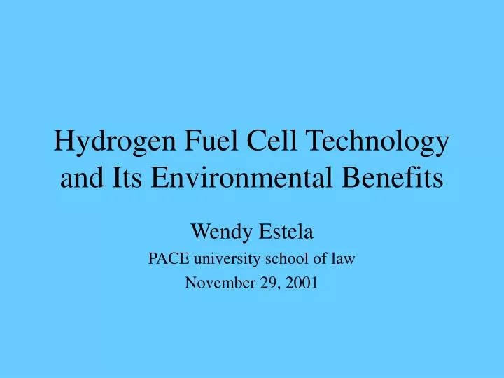 hydrogen fuel cell technology and its environmental benefits