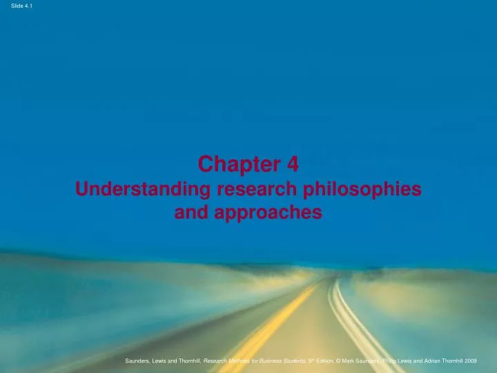 chapter 4 understanding research philosophies and approaches