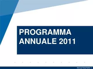 programma annuale 2011