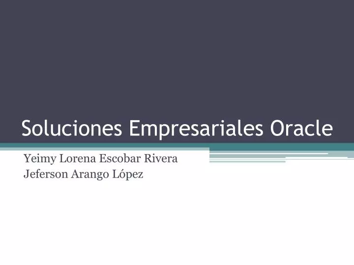 soluciones empresariales oracle