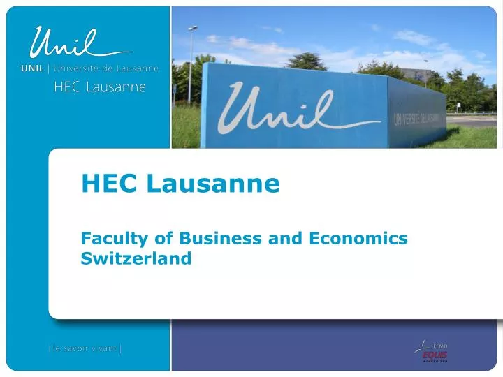 hec lausanne faculty of business and economics switzerland