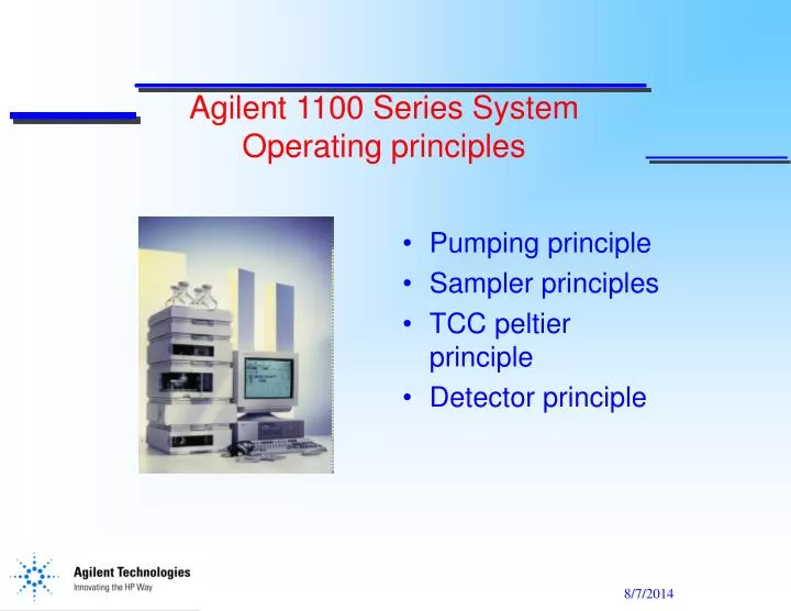 agilent 1100 series system operating principles
