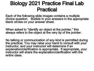 Biology 2021 Practice Final Lab Practical
