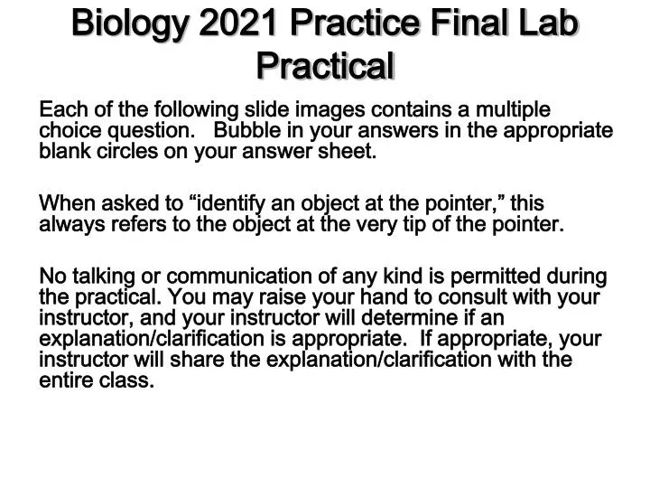 biology 2021 practice final lab practical