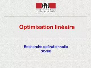 optimisation lin aire