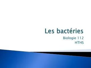 les bact ries
