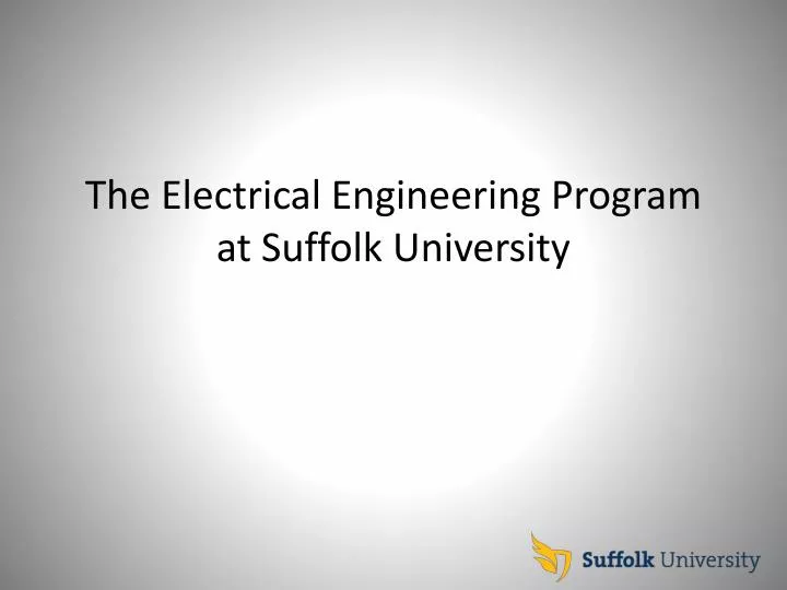 the electrical engineering program at suffolk university