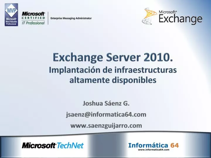 exchange server 2010 implantaci n de infraestructuras altamente disponibles