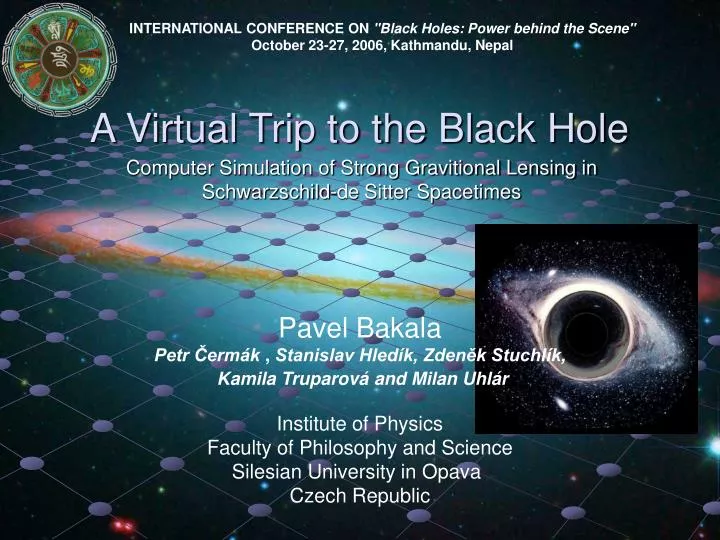 a virtual trip to the black hole