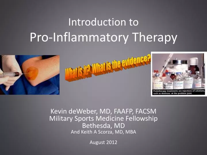 introduction to pro inflammatory therapy