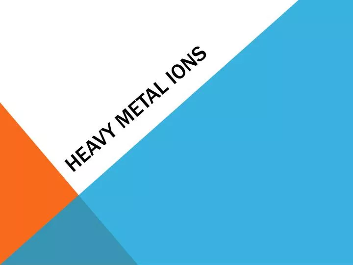 heavy metal ions