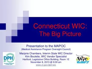 Connecticut WIC: The Big Picture