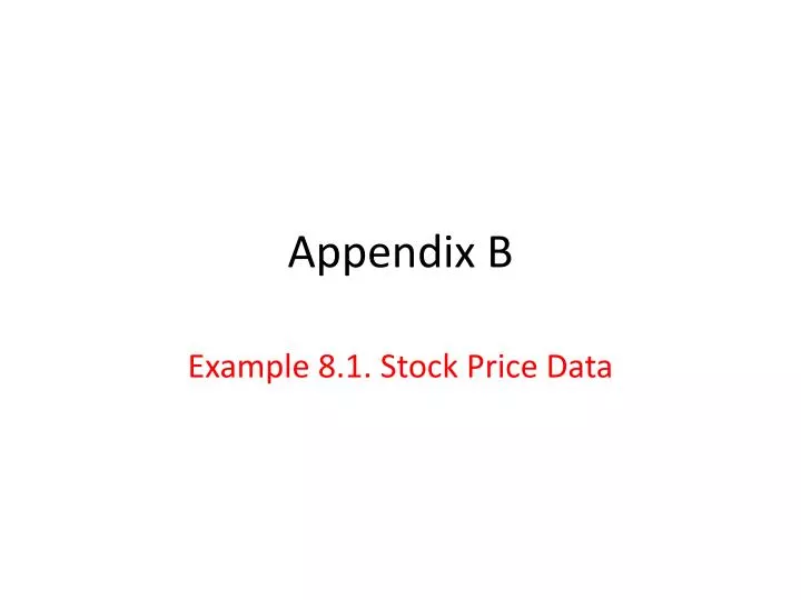 appendix b