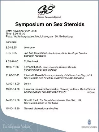 Symposium on Sex Steroids