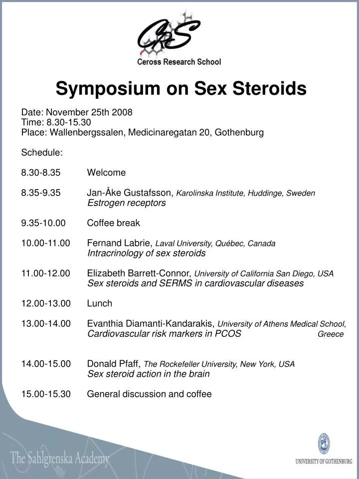symposium on sex steroids