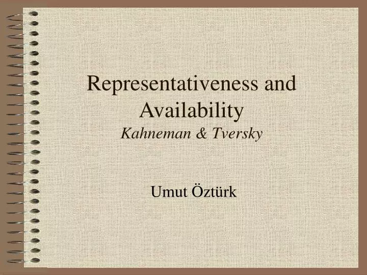 representativeness and availability kahneman tversky