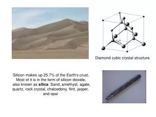 Silicon makes up 25.7% of the Earth's crust. Most of it is in the form of silicon dioxide,