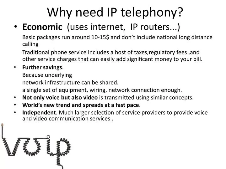 why need ip telephony