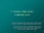 7. TOXIC ORGANIC CHEMICALS - slide 1