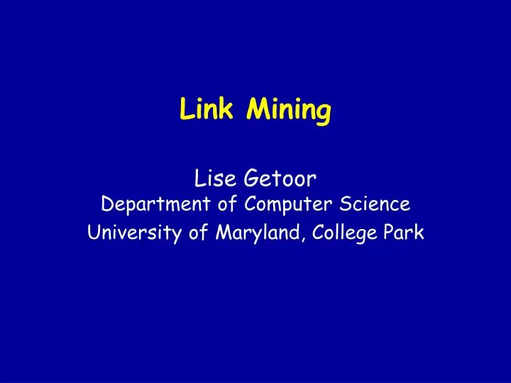 link mining