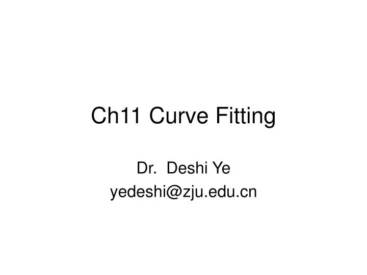 ch11 curve fitting