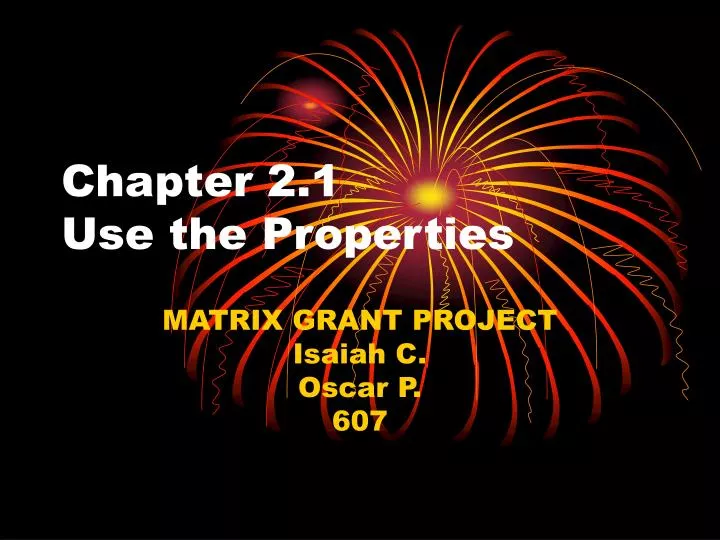 chapter 2 1 use the properties