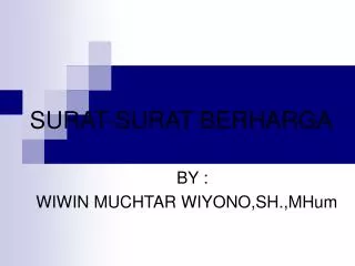 SURAT-SURAT BERHARGA