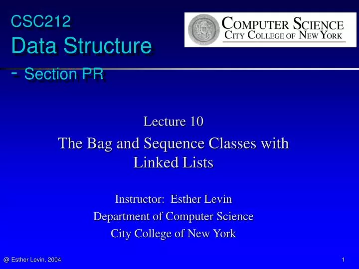 csc212 data structure section pr