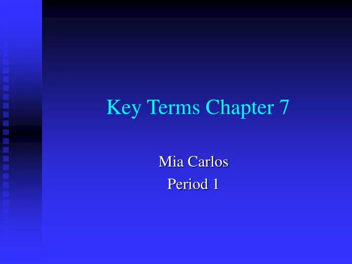 key terms chapter 7