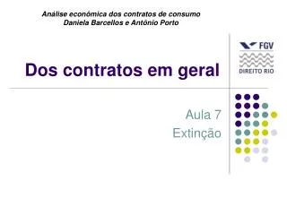 dos contratos em geral
