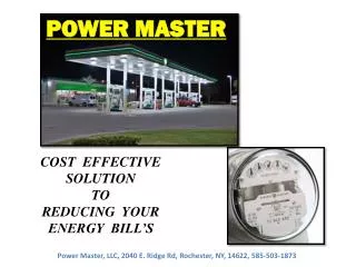 COST EFFECTIVE SOLUTION TO REDUCING YOUR ENERGY BILL’S