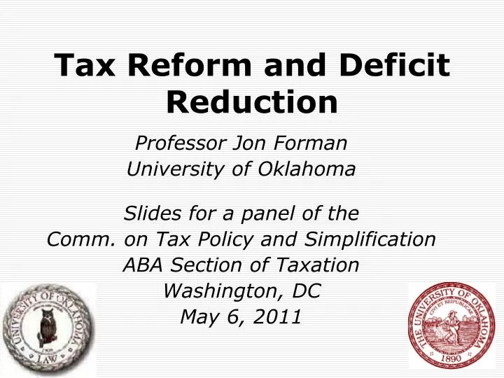 tax reform and deficit reduction