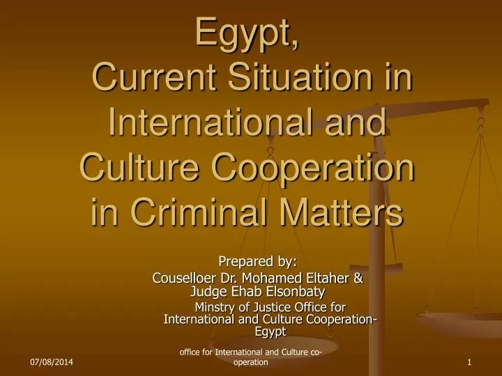 egypt current situation in international and culture cooperation in criminal matters